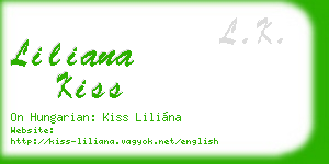 liliana kiss business card